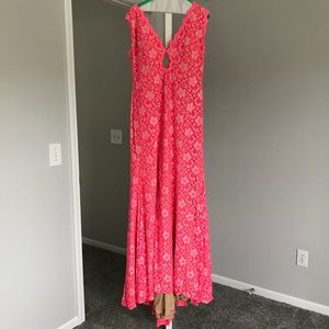 JVN hot pink fitted dress